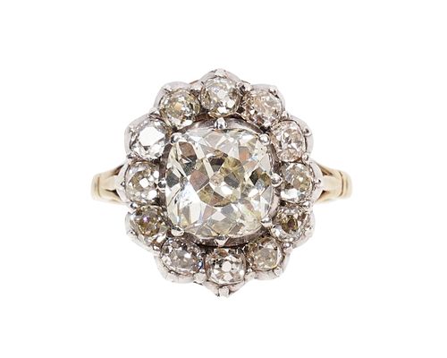 Antique Victorian Diamond Halo Ring