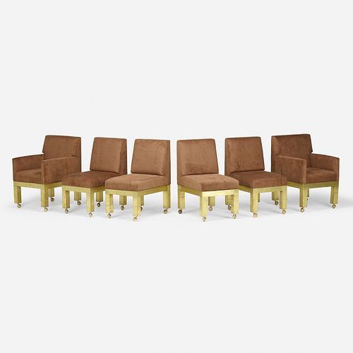 Paul Evans, Cityscape dining chairs models PE 240 and PE 241, set of six