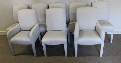 Set of 8 Preview Upholstered Dining Chairs.