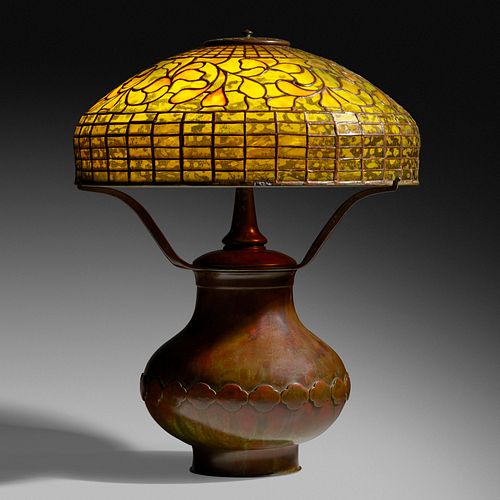Tiffany Studios, Dichroic Vine Ornament table lamp