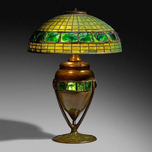 Tiffany Studios, Turtleback tile table lamp