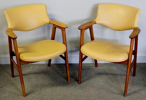 Midcentury Pair of Erik Kierkegaard Arm Chairs.