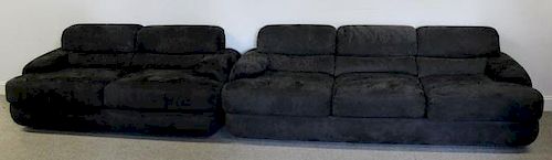 Modern Pair of Preview Upholstered Sofas.