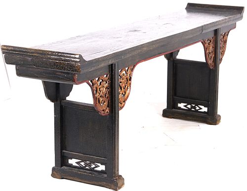 Chinese Painted Hardwood Altar Table c. Mid 1900's