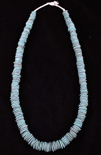 Navajo Discoidal Royston Turquoise Necklace