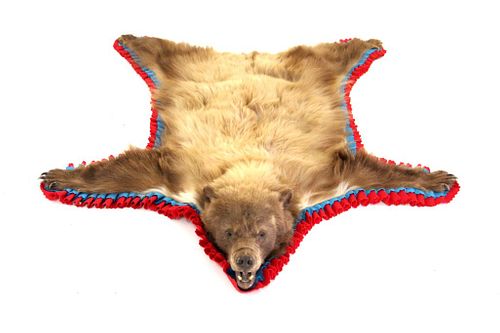 Montana Cinnamon Black Bear Hide Rug Taxidermy