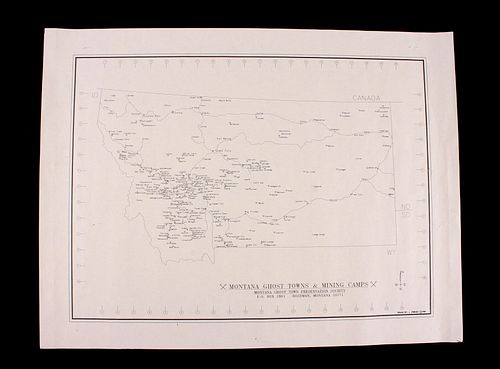 1998 Montana Ghost Towns & Mining Camps Map