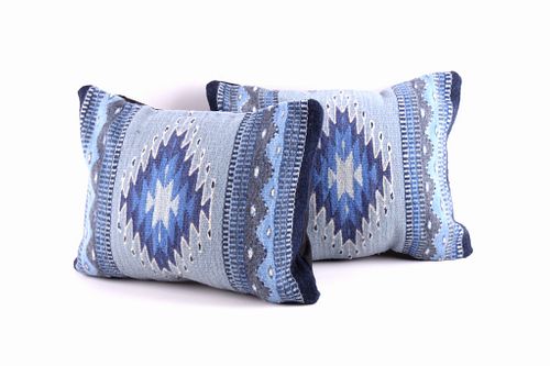 Night Stars Wool Set of Two Pillows by Gutierrez