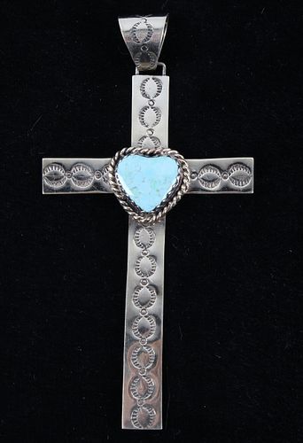 Armand American Horse Silver & Turquoise Cross