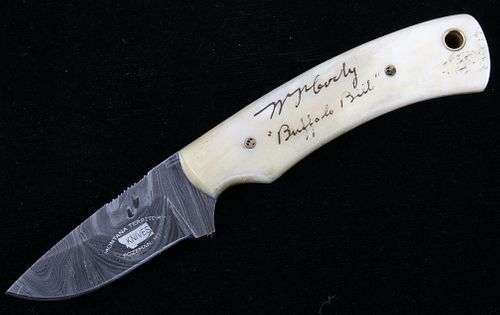 M.T. Knives Buffalo Bill Signature Damascus Knife