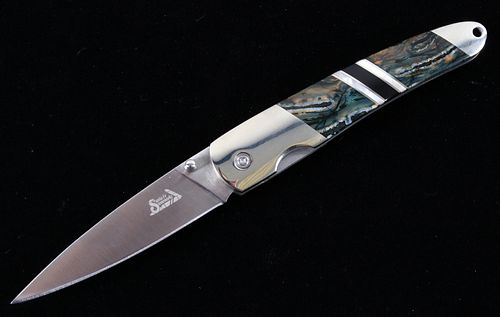 Wooly Mammoth Tooth & Jet Custom Knife