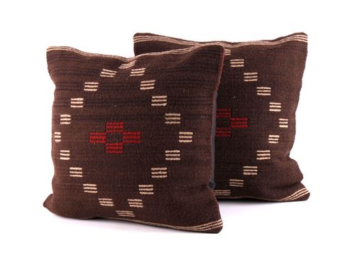 Mesa Chocolate Wool Set of Two Pillows Gutierrez
