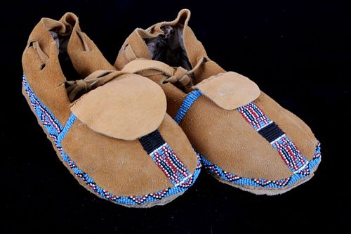 Wind River Reservation, WY Beaded Moccasins