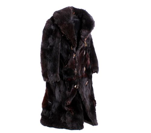 Stage Coach Black Bear Fur Coat 19th Century