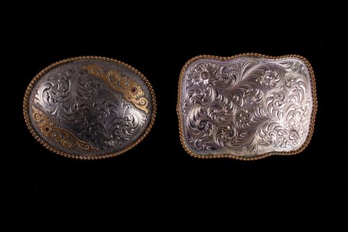 Montana Silversmiths Silver Plate & Bronze Buckles