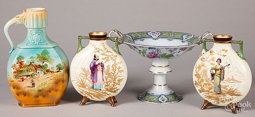 Porcelain pitcher, etc.