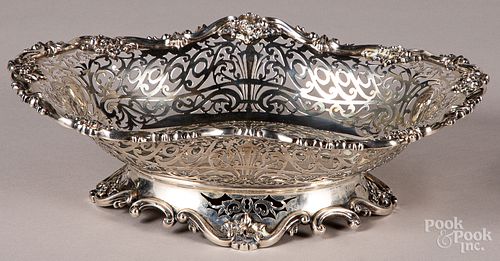 Sterling silver reticulated basket