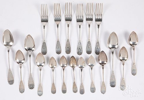 Coin silver forks and spoons