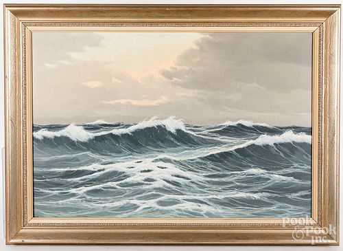 Oil on canvas seascape