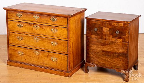 New England birch chest of drawers
