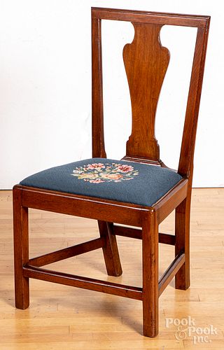 Southern Chippendale walnut dining chair