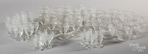Early glass stemware, probably Waterford.
