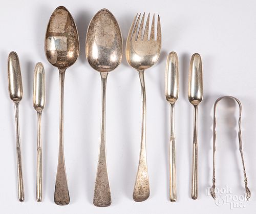 English silver serving utensils