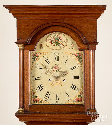 Georgian oak tall case clock