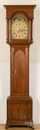 Maryland Chippendale walnut tall case clock