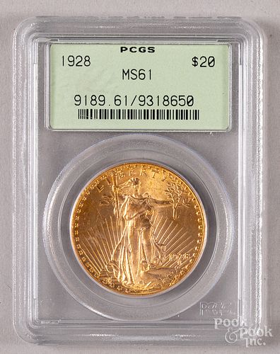 1928 St. Gaudens twenty dollar gold coin