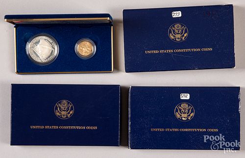 Two US Constitution Coin sets