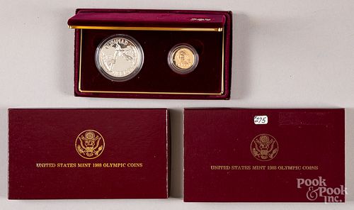 US 1988 Olympic coin set