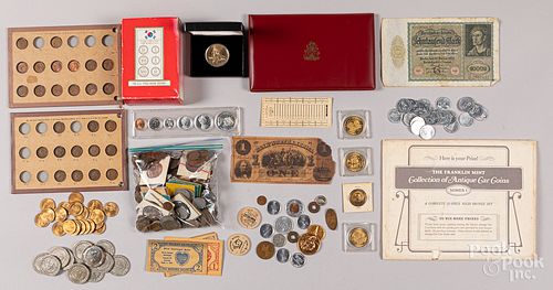 Foreign coins, commemorative coins, etc.