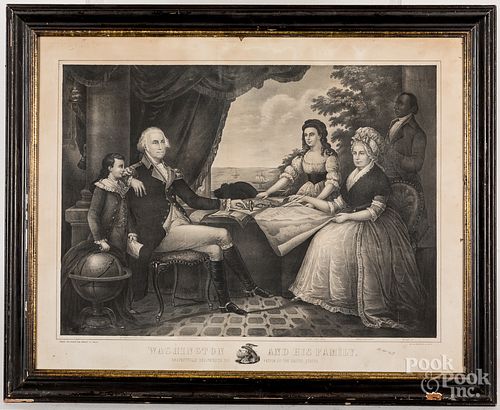 Lithograph of Washington and his Family