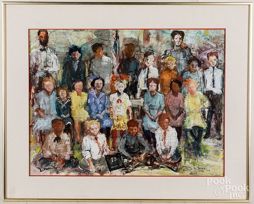Ted Jaslow, mixed media group portrait