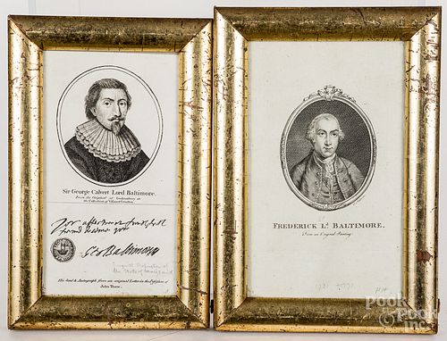 Two engraved portraits