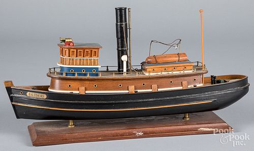Ship model of the tugboat, Baltimore