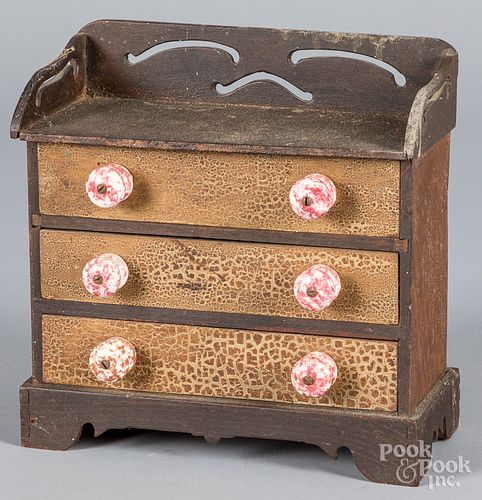 Miniature painted chest of drawers