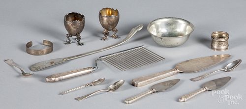 Sterling and plated tablewares.