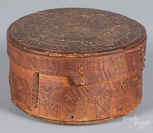 Carved bentwood box