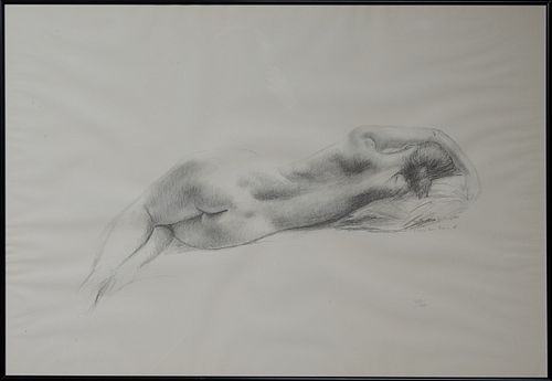 Enrique Alferez (1901-1999, Mexico/New Orleans), "Reclining Nude," 1988, lithograph, 403/525, marked in the plate "for the Opera Guild, 1988," also si