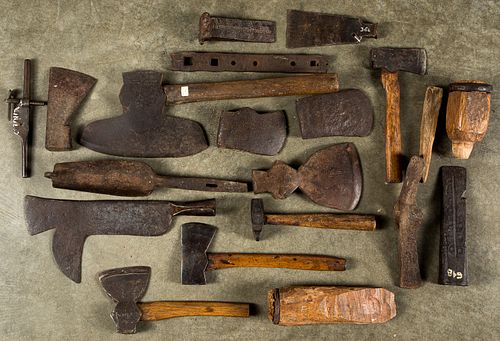 Group of wrought iron tools