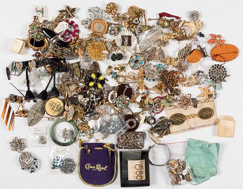 Large group of costume jewelry.
