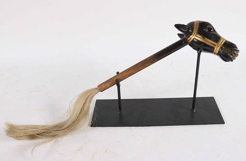 Parcel-Gilt and Brown-Painted Fuchen/Horse Whisk
