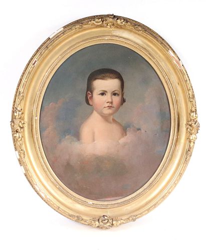 Oil on Canvas, Portrait of Mary Emeline Hidley
