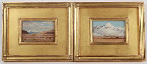Two Oils on Board, Montana & Mountain Landscapes