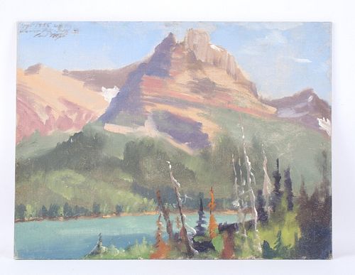 Carl Tolpo Hamlin Peak Original Oil Painting 1955