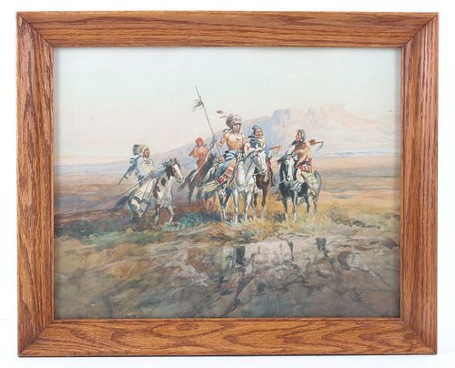Charles M. Russell Indian Scouts Framed Print