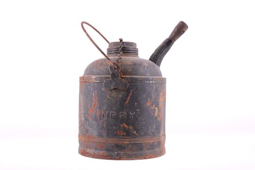 Northern Pacific Railroad Black Gas Can c. 1930's