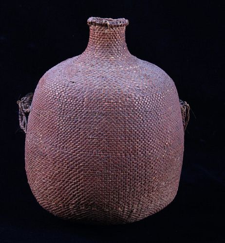 Piute Indian Hand Woven Sapped Water Jug
